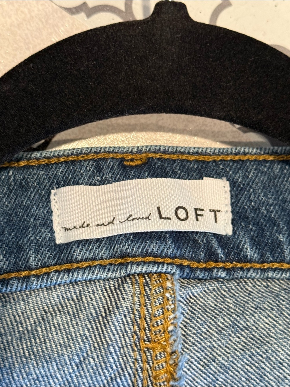 LOFT The 90’s High Waist Straight Distressed Jeans Size 8